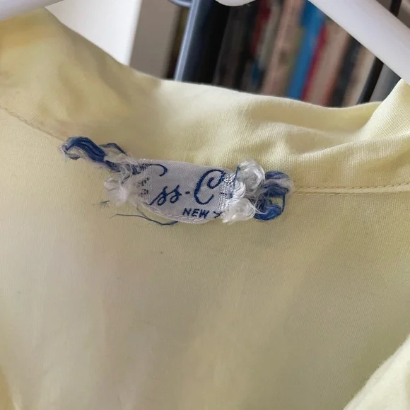 Handmade yellow and green patchwork Cottagecore cotton dress - Picture 9 of 12